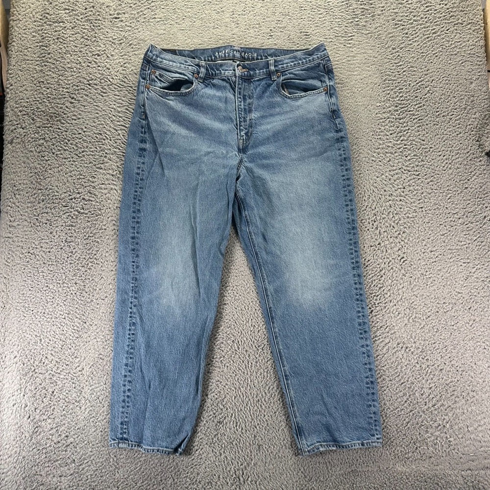 American Eagle Outfitters Jeans Women's 18 Blue Cotton Denim Straight Stretch